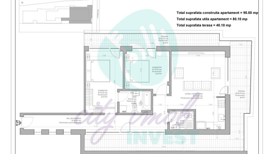 Apartament de 80 mp si TERASA DE 40 MP - Poză 16