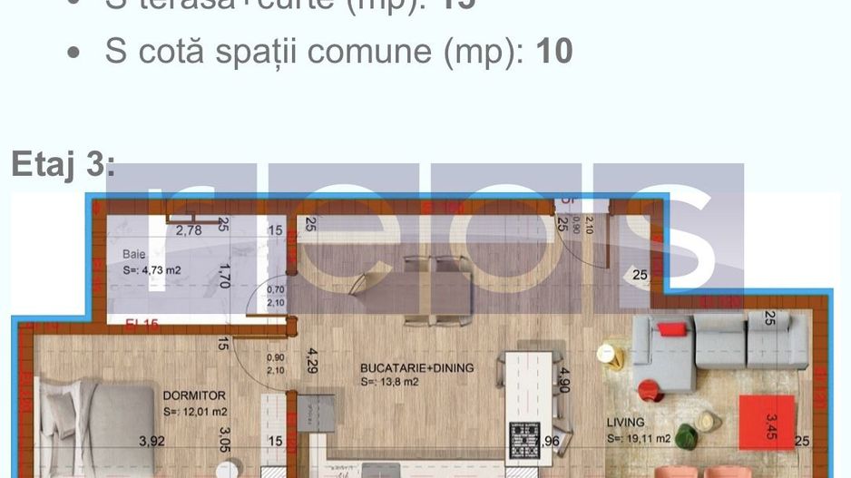 | APARTAMENT 2 CAMERE-63 MP UTILI | ZONA DOMENII-BLOC 2023 | - Poză 15