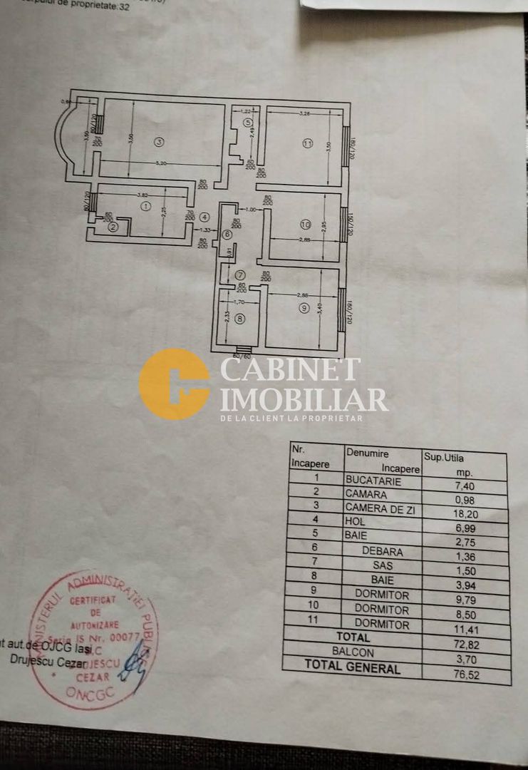 Dancu - 4 camere - decomandat - 1986 - Poză 9