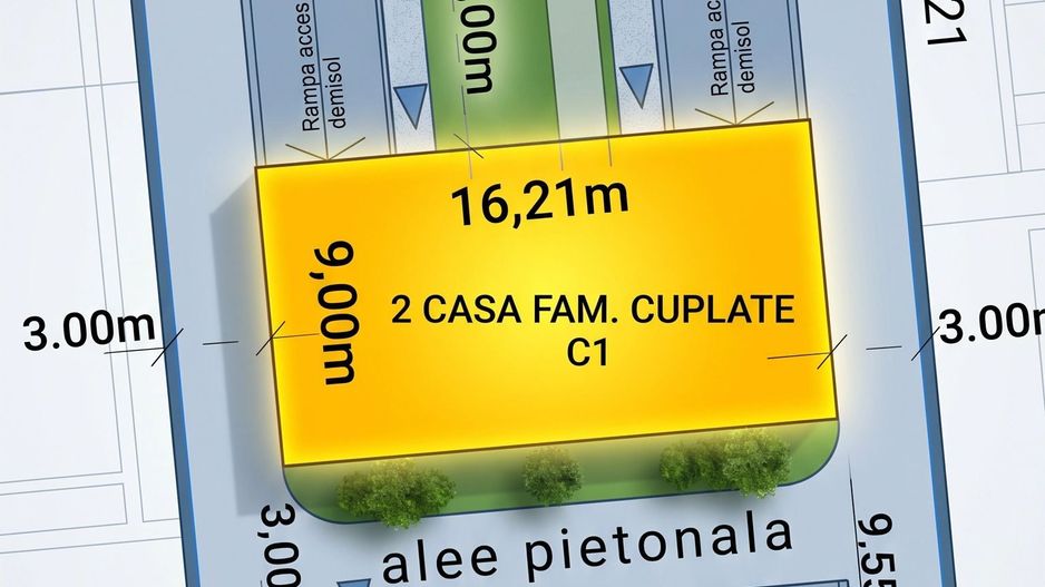 Duplex semifinisat, zona Stadionului de Fotbal, Florești - Schiță 8