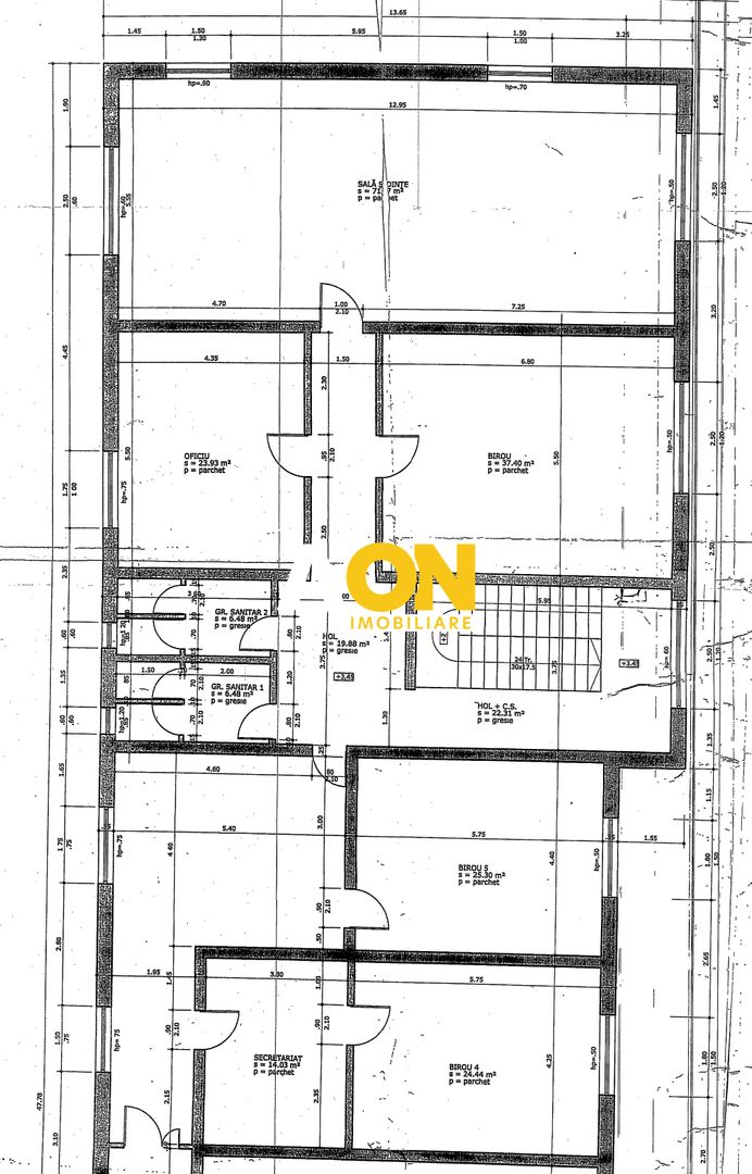 Spatii de birouri, 262 mp utili 6 birouri, 10 locuri de parcare,Centru - Schiță 15