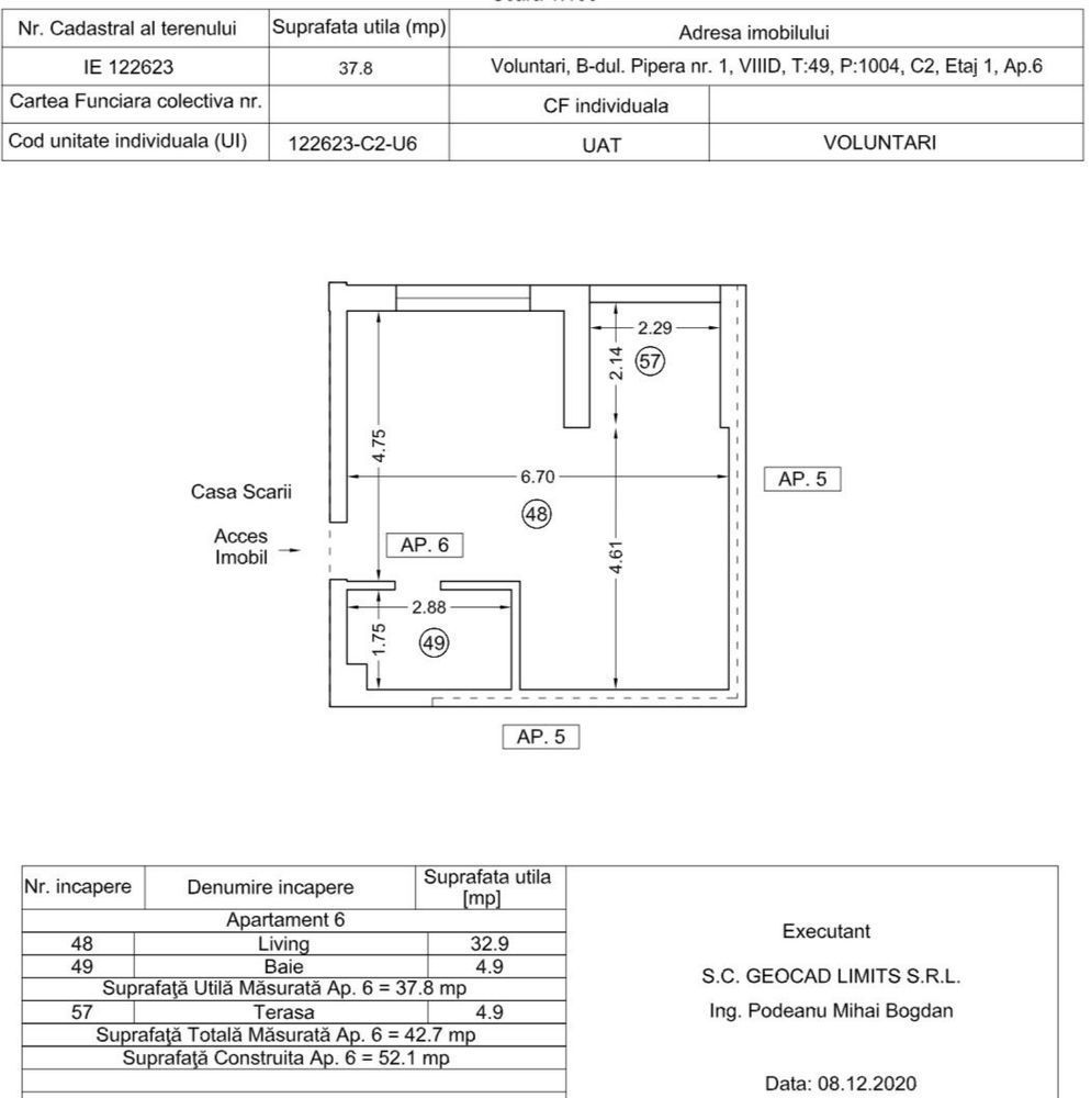 Vand garsoniera 52mp construiti complex BlueBike Porsche Pipera - Poză 6