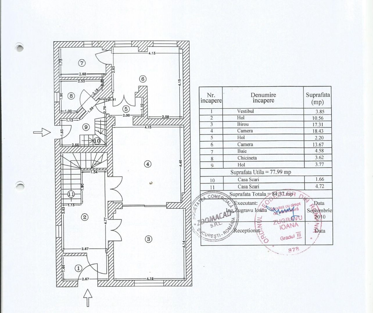 Casă interbelică de închiriat – Str. Barbu Văcărescu nr. 33 - Poză 42