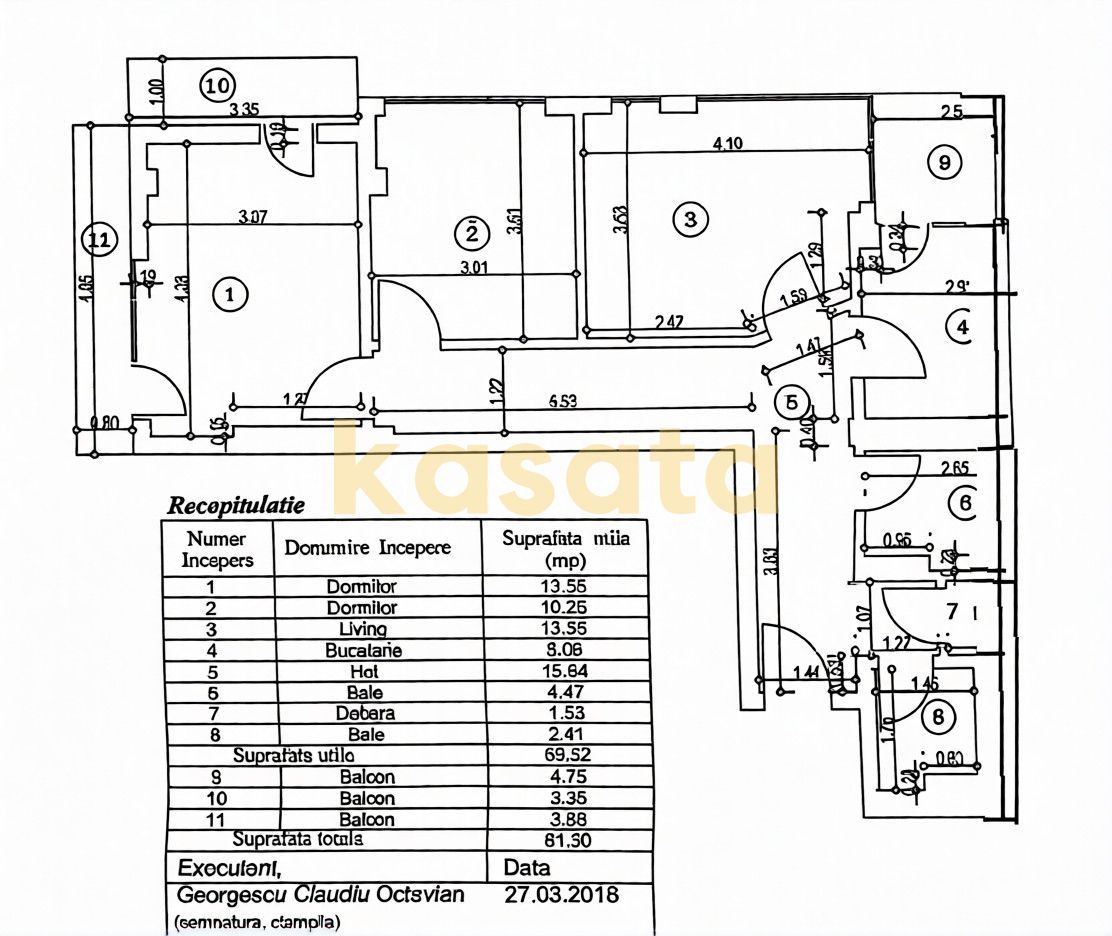 OPORTUNITATE | APARTAMENT 3 CAMERE | POPA NAN | CENTRALA | PARCARE - Schiță 8