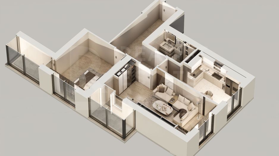 Vânzare, apartament, 2 camere, str. Chişinăului or. Cricova. - Poză 3