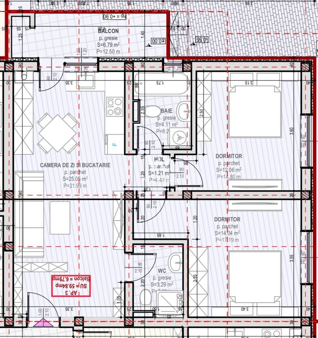 Apartament 3 camere, 2 bai - Zona Unirii, Selimbar - Poză 10