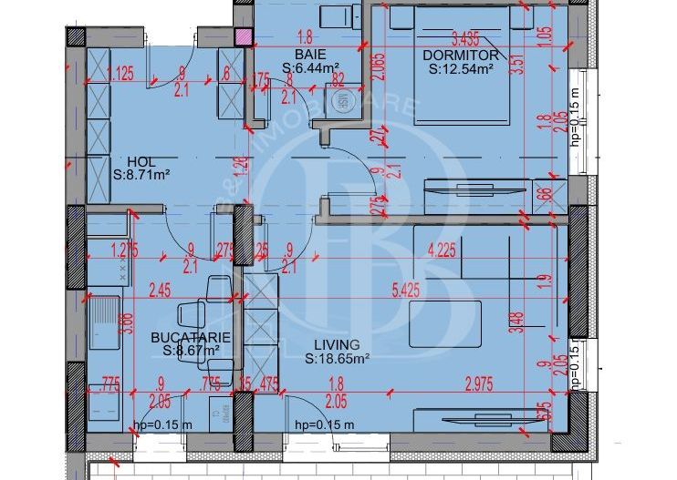 Apartament 2 camere Parcare Gratis Theodor Pallady 5min STB - Schiță 2