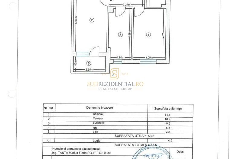 Apartament 2 camere, gata de mutare, Postalionului, Sector 4 - Schiță 11