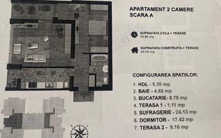 2 camere + loc de parcare || Floreasca-Barbu Vacarescu - Schiță 12