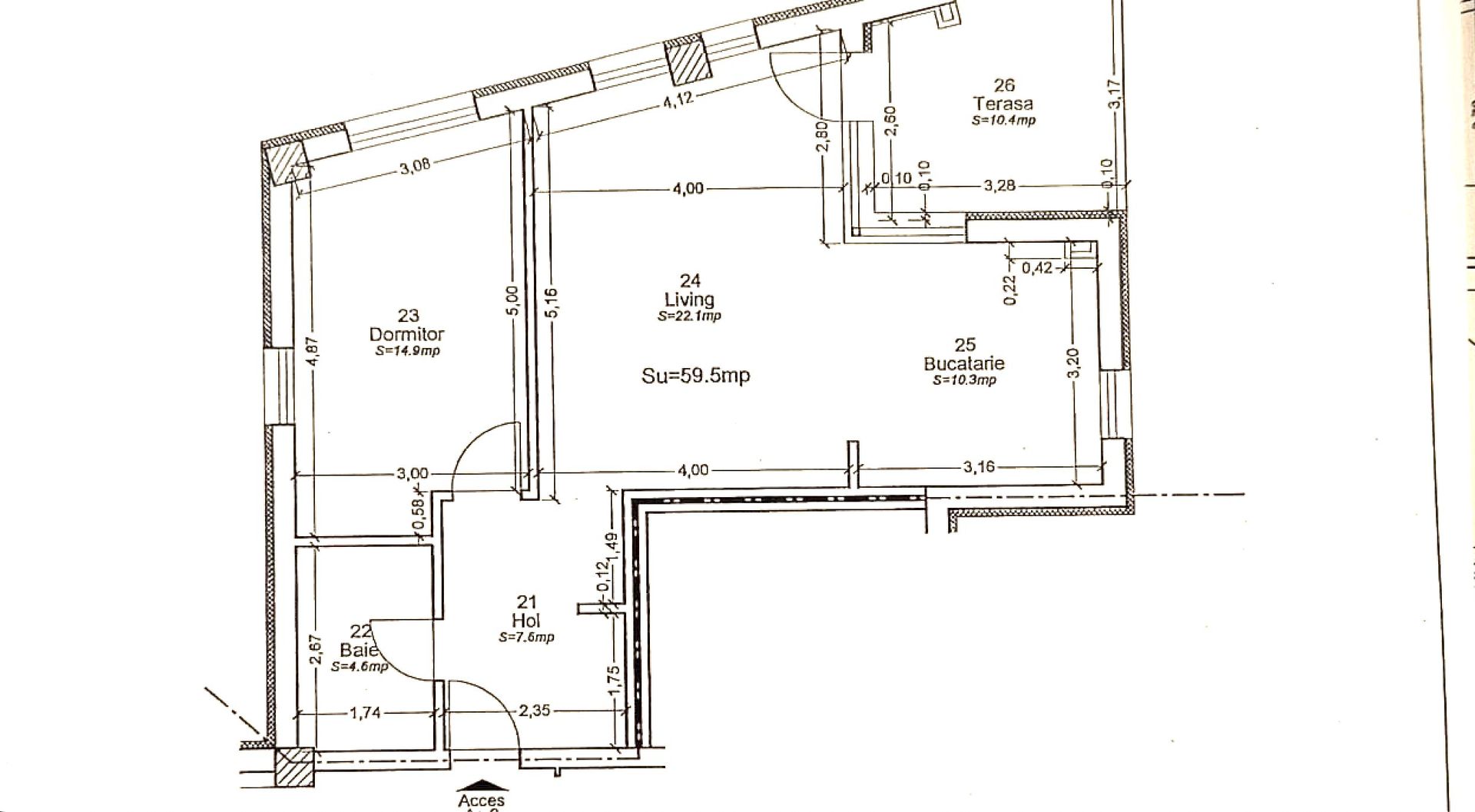 Apartament 2 camere se vinde mobilat - Poză 2