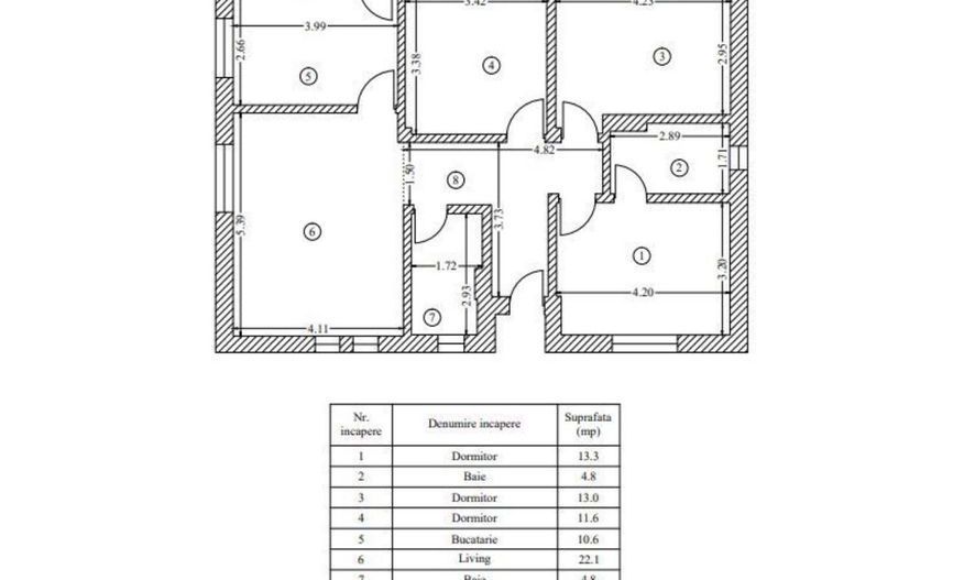 Apartament 3 camere+loc de parcare, str Rezervelor nr 5,Padurea Rosu - Poză 11