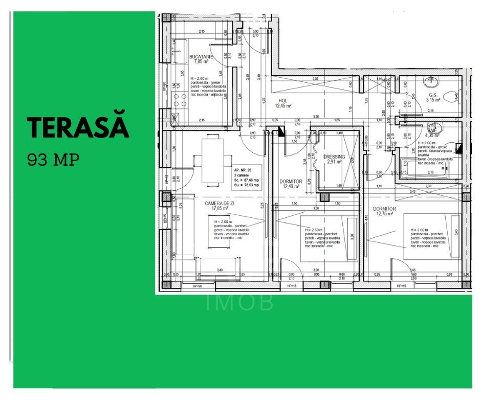 Penthouse de vanzare cu terasa de 94 mp - Poză 6