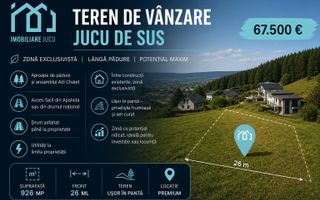 Teren Premium 926 mp în Jucu de Sus | Zonă Exclusivistă lângă Pădure - Poză 1
