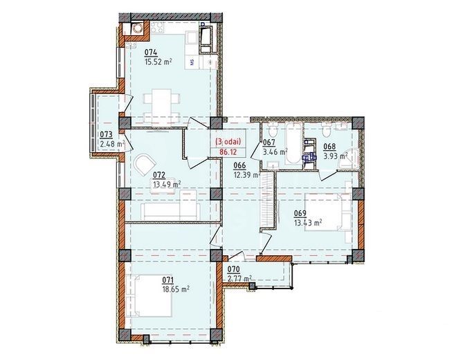 Vânzare apartament, 3 camere, strada Ceucari, Poșta Veche - Poză 5