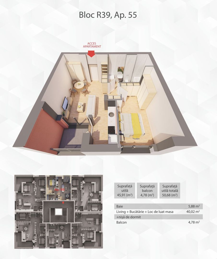 Penthouse in R39– direct de la dezvoltator, fără agenție! Ap.55 - Poză 2
