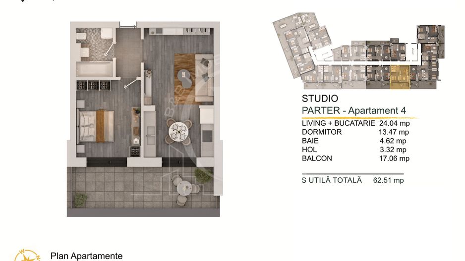 Apartament 2 camere Theodor Pallady Loc de Parcare BONUS - Schiță 2