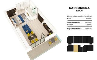 Studio spatios la cheie Sea Breeze Residence II Mamaia Nord - Poză 3