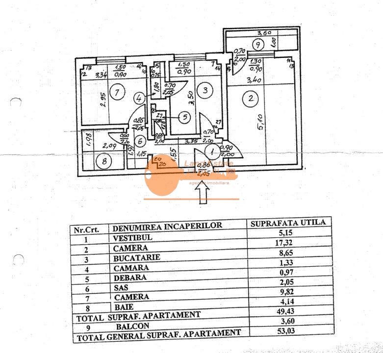 2 camere Mosilor ( bloc 1981- 6 minute de metrou ) - Poză 1