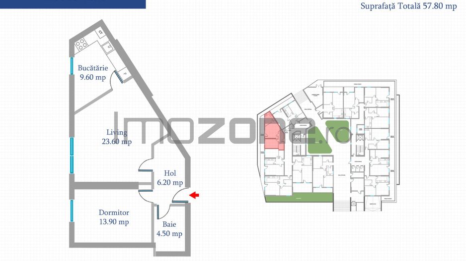 Apartament 2 Camere | 58 mp | Bloc Nou | Metrou Pacii / Preciziei | Militari - Poză 3