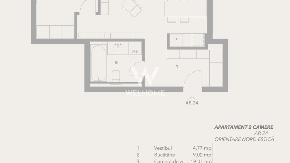 Apartament 2 camere, lift, boxe, garaj, INTABULAT - Sibiu - Schiță 7