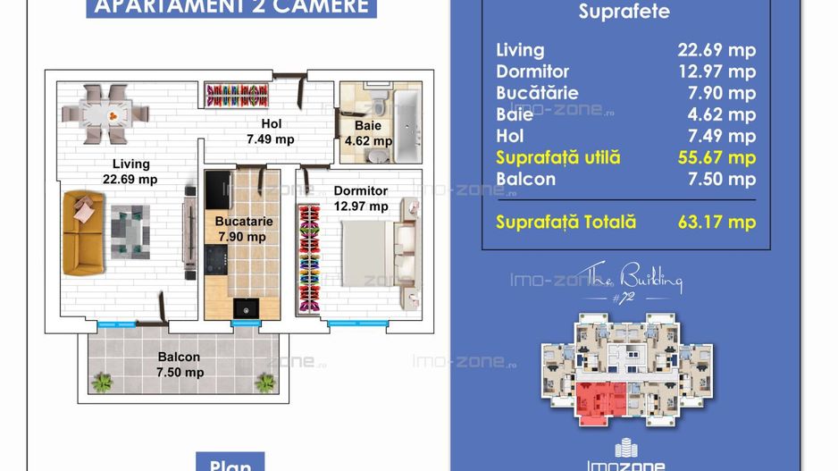 APARTAMENT 2 CAMERE | ETAJ 4 | METROU PACII | AUTOGARA MILITARI | COMISION 0% - Poză 1