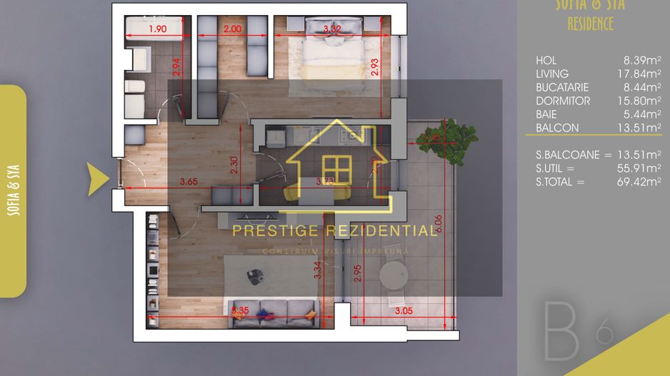 Apartament 2 camere SUPERB cu TERASA,Finalizat,Pallady-Metrou - Poză 2