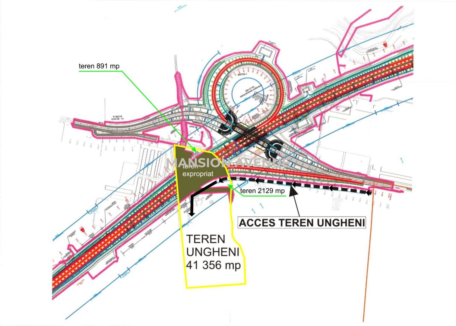 Teren de vanzare 4.1 - 4.4 ha pe Autostrada Transilvania - Poză 1