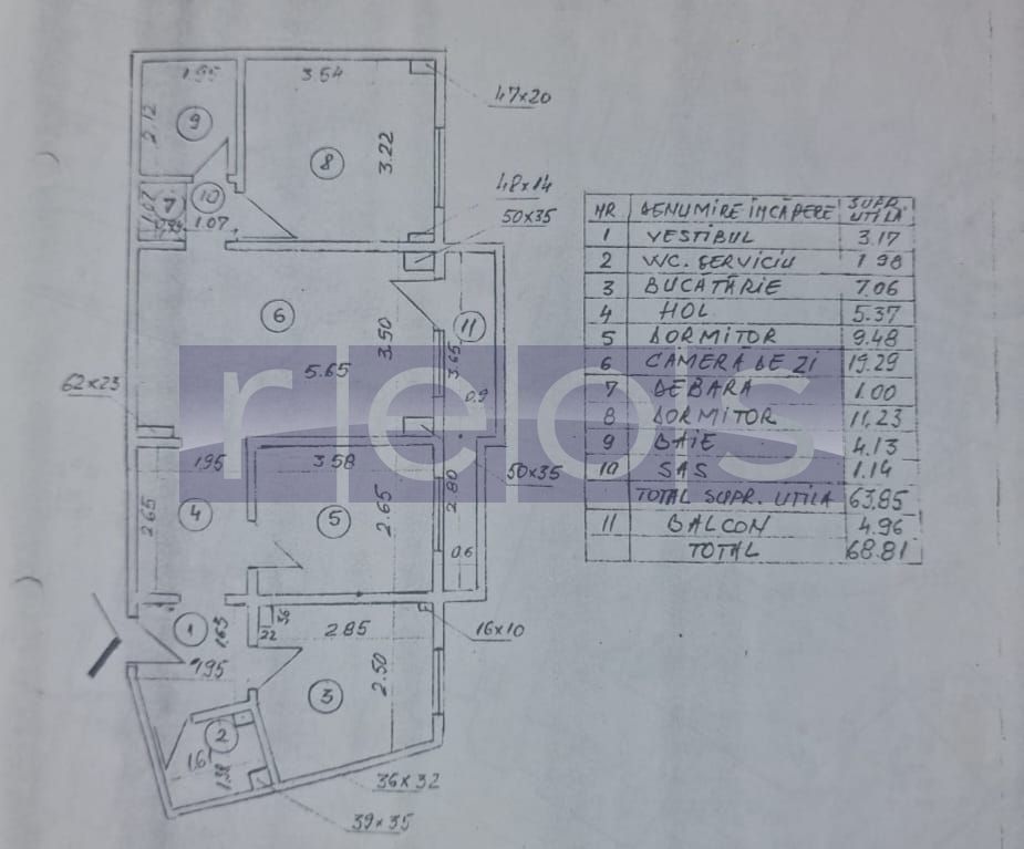 VANZARE 3 CAMERE SEMIDECOMANDAT DRISTOR - Poză 12
