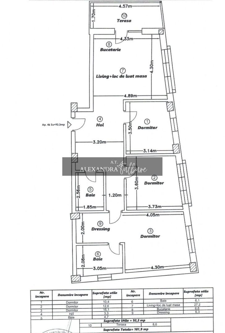 Apartament spatios | 102 mp | 3 dormitoare | parcare | C. Baciului - Poză 13