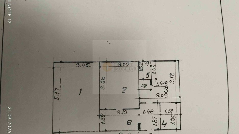2 Camere-52MP | Decomandat | 1979 | Centrala | Reabilitat | Dr Taberei - Schiță 6