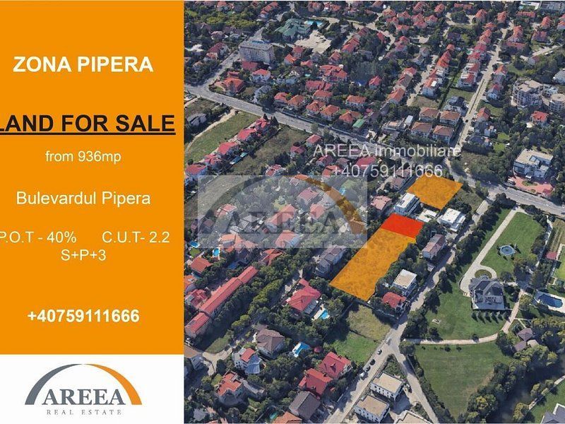 Vanzare teren Pipera 936 mp+ inchiriere 2000mp - Poză 2