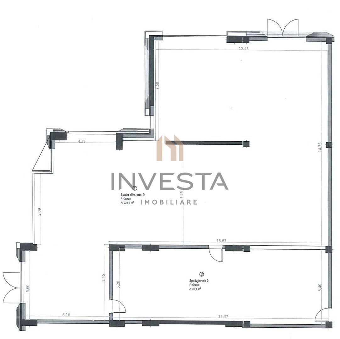 Spatiu Alimentatie Publica de inchiriat, 358mp, Gheorgheni - Schiță 2