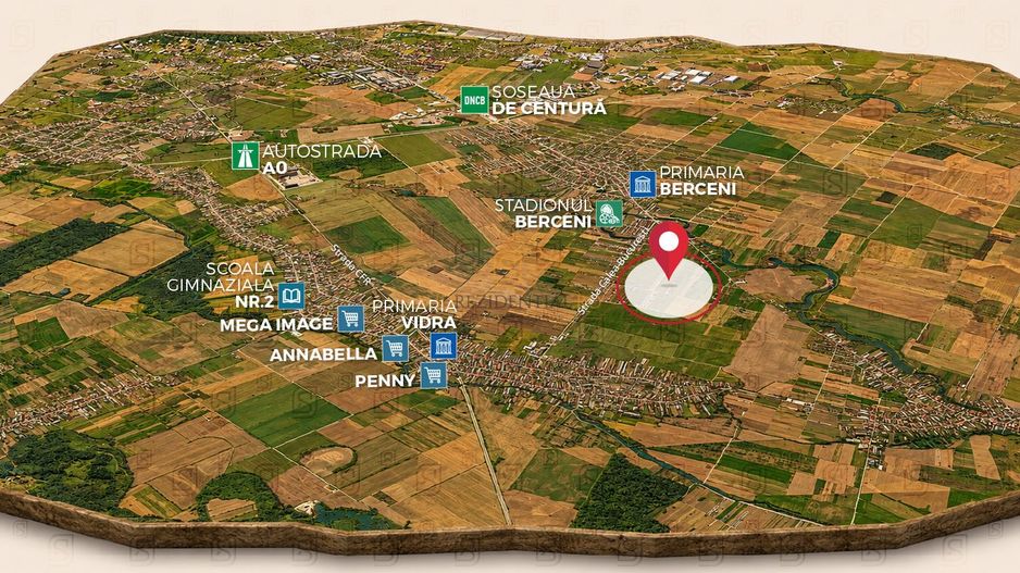 Teren vanzare, Berceni – Intrare Vidra, stradal Calea Bucuresti - Poză 2