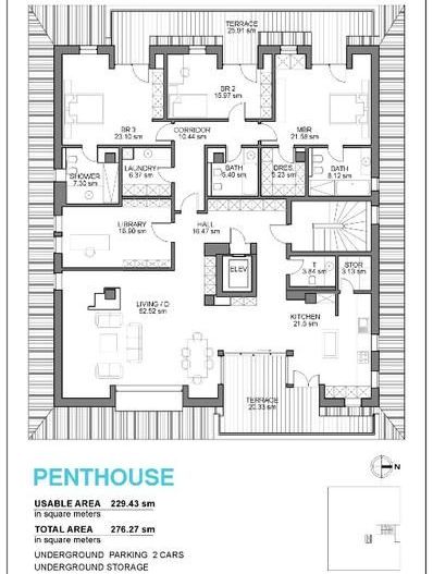 Penthouse de lux la padure,5 camere, 275 mp,  imobil boutique, 3950 Eur plus TVA - Poză 12