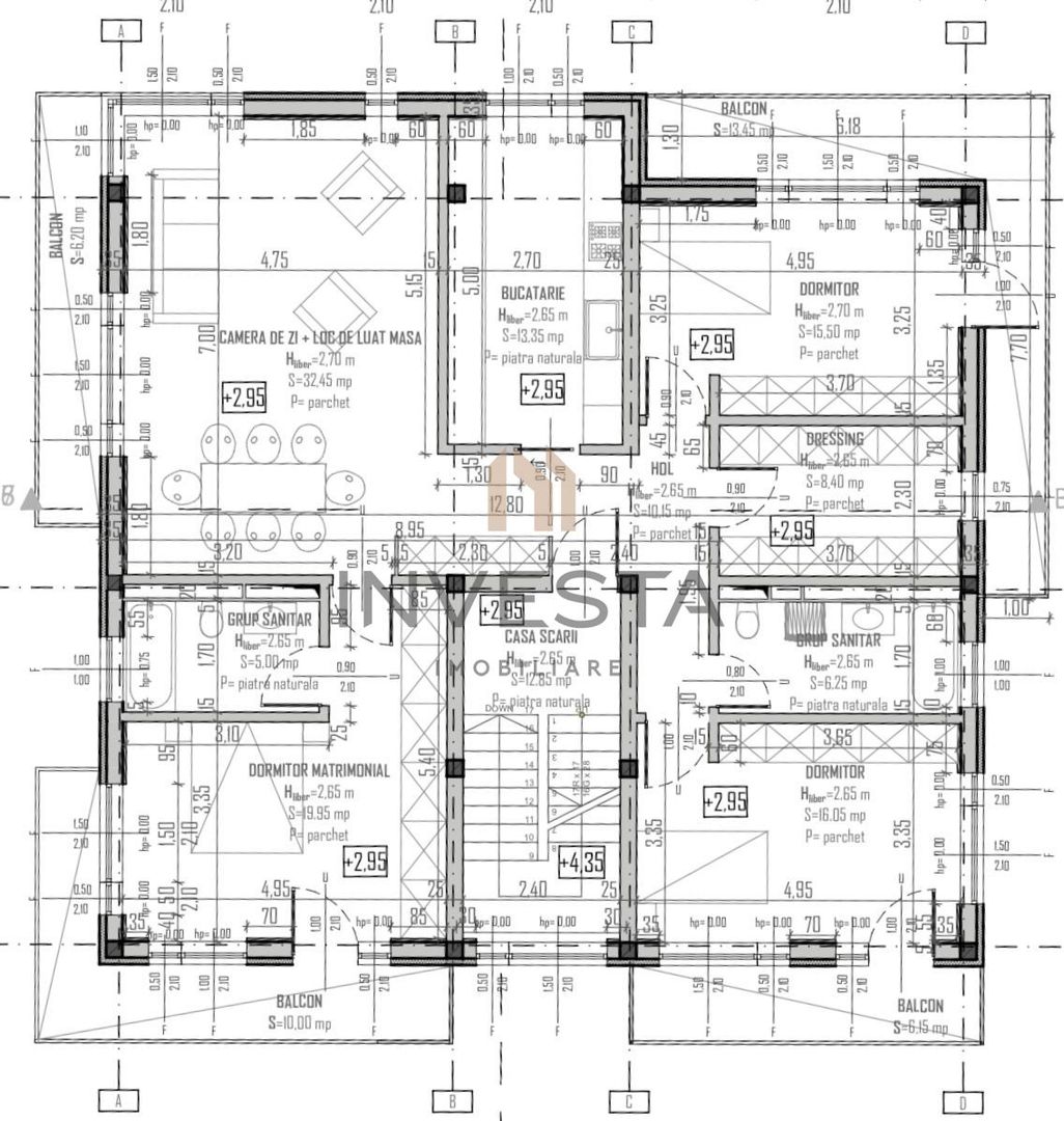 Apartament 4 camere,  127 mp,  Etaj 1 in imobil tip vila! - Schiță 2