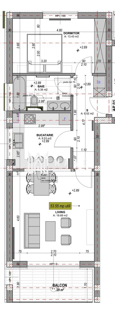 Apartament 2 camere finisat la cheie I 54 mp I Balcon I Parcare - Poză 13