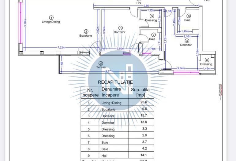 Apartament 3 camere Belair - Poză 11