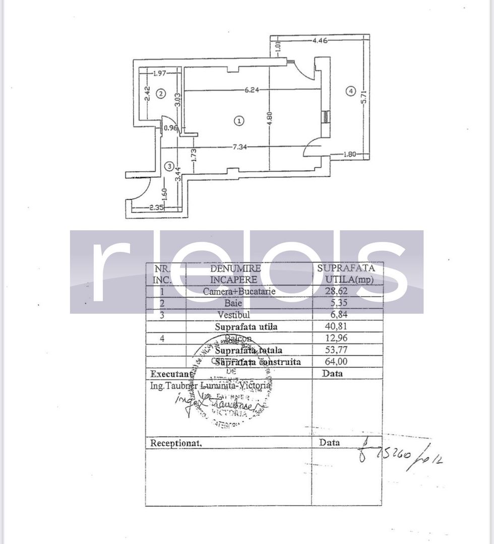 VANZARE APARTAMENT TIP STUDIO |  AVIATIEI  | 54 MP | LOC PARCARE | - Schiță 12