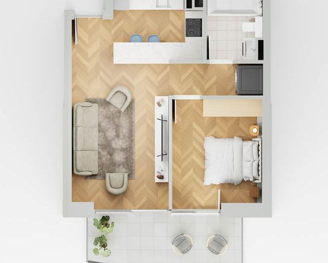 apartament 1 camera lakefield A3.2 - Schiță 1
