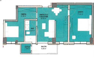 Apartament 3 camere - Sibiu - Schiță 1