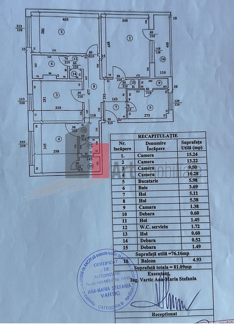Apartament 4 camere Titan - Schiță 20