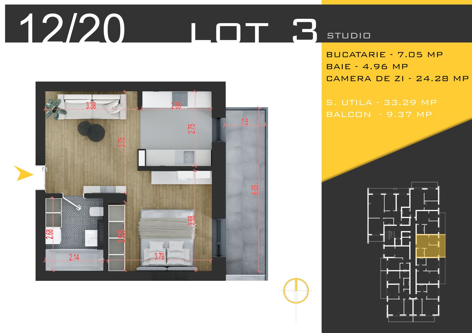 2 camere  Titan Pallady  Metrou Nicolae Teclu - Schiță 10