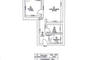Apartament cu 2 camere, Becali Imobiliare, București, Pipera - Schiță 15