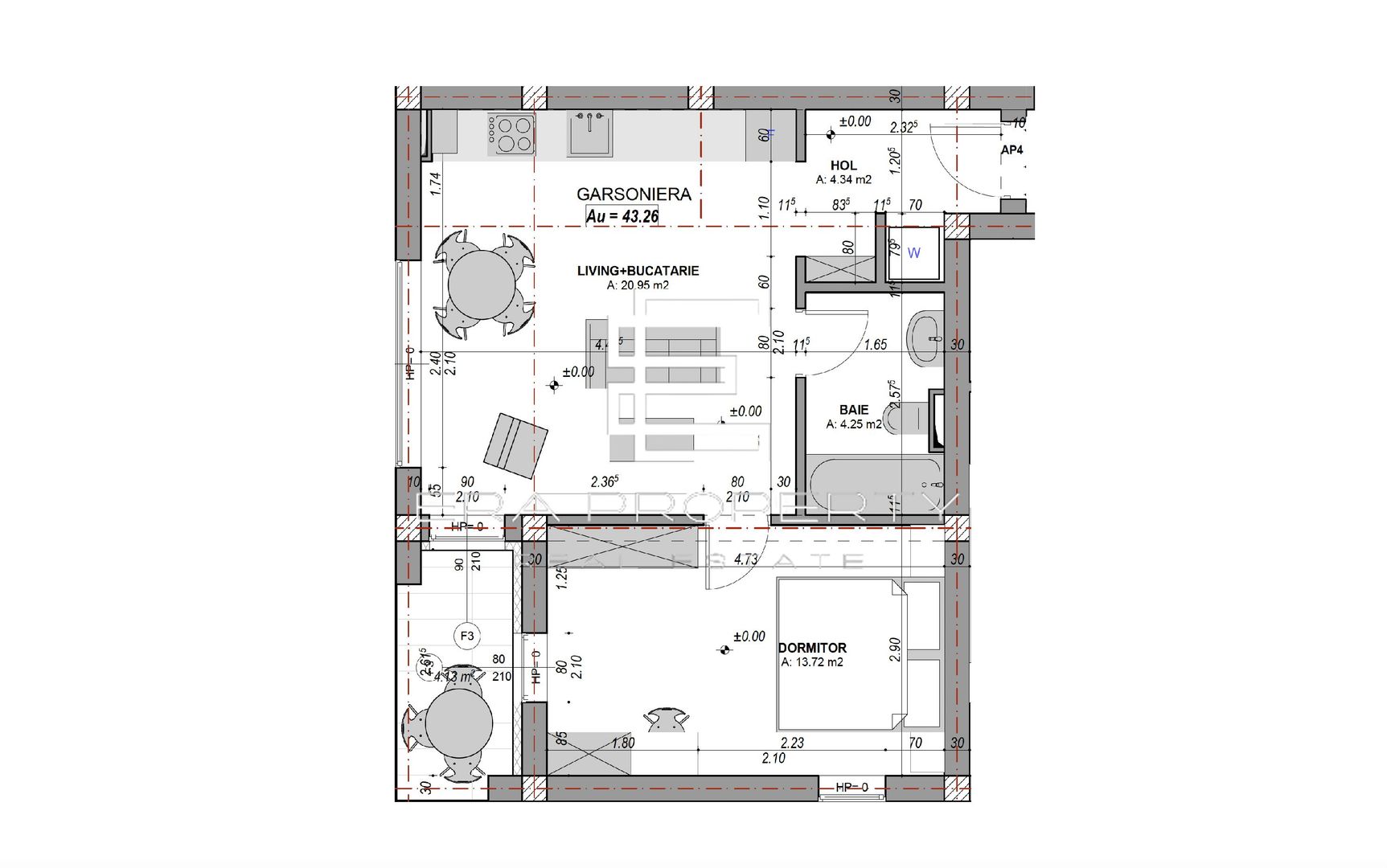 Apartament 2 camere  – confort, eficiență -priveliște superbă DaVinci, Cristian - Schiță 7