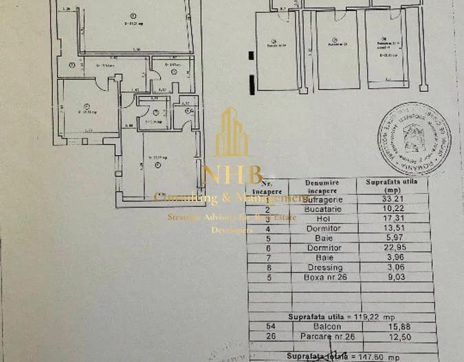 Apartament 3 Cam in bloc boutique cu loc de parcare subteran si boxa - Poză 8