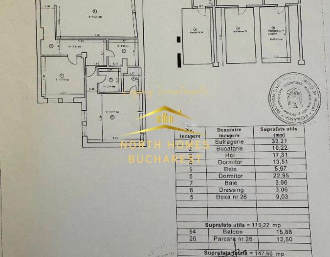 Apartament 3 Cam in bloc boutique cu loc de parcare subteran si boxa - Poză 8