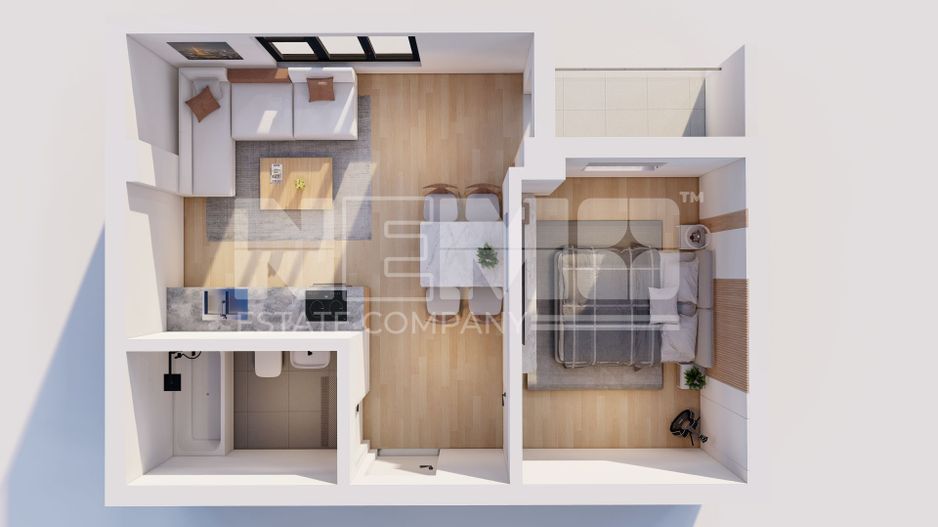 Apartament 2 camere | 44,5 mp + balcon | Etaj 1 | Rădăuți Central | Fi - Poză 2