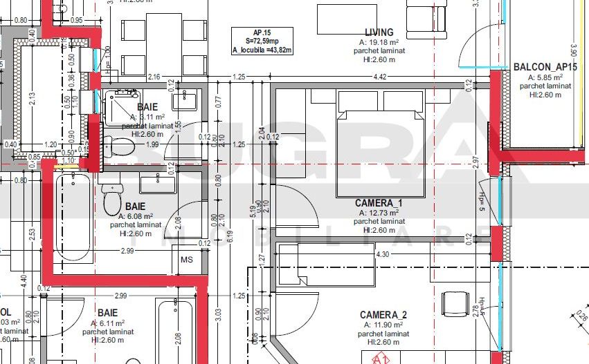 Apartament de 3 camere, 79mp, bloc nou 2026, zona Piata M.Viteazul - Poză 1