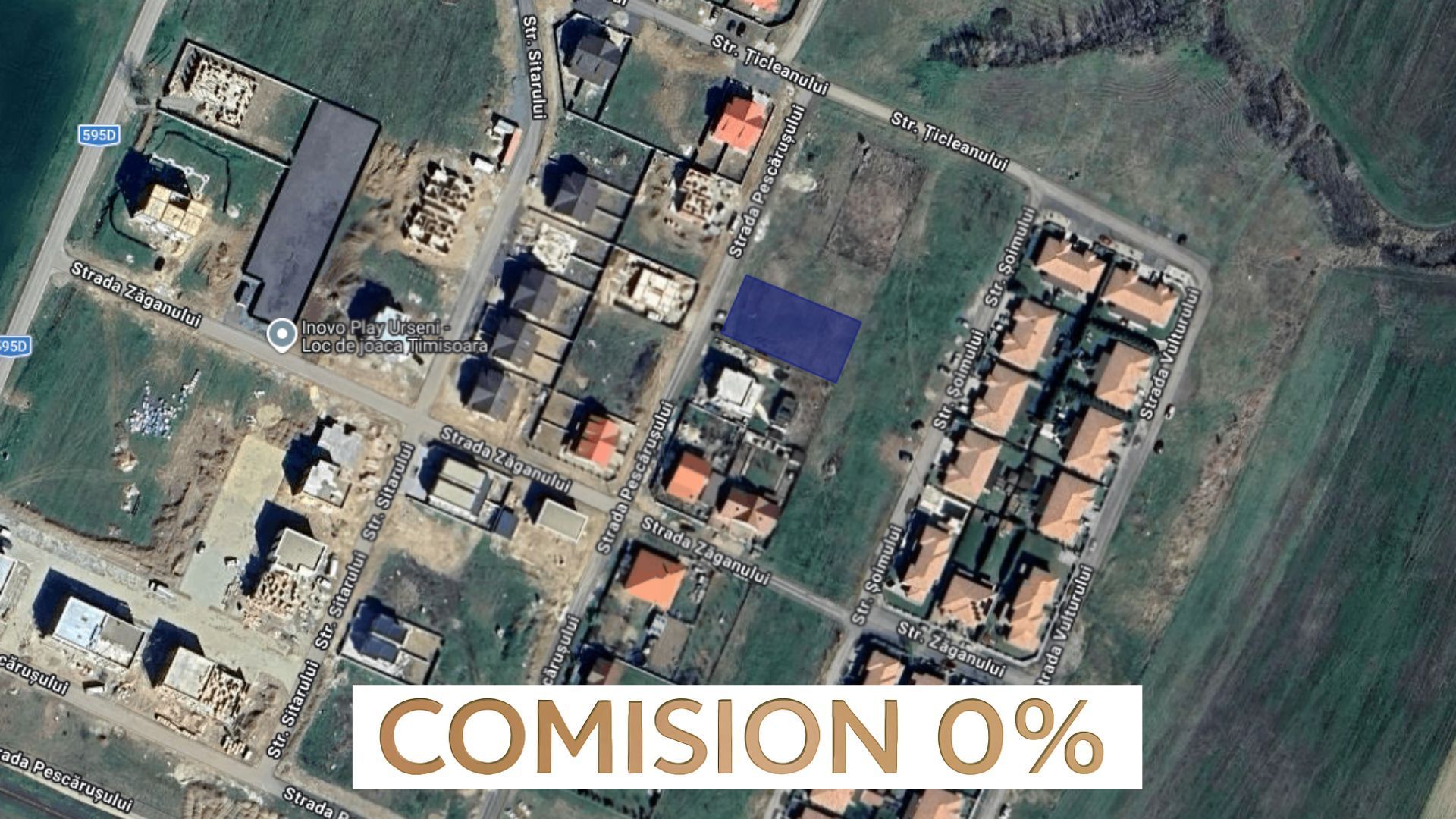 COMISION 0 | Teren intravilan | 840 mp | FS 20 m | Mosnita Noua - Poză 1