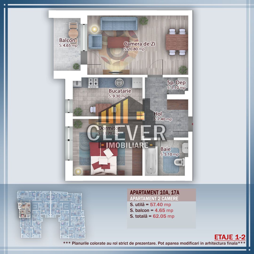 Apartament 2 camere Finalizat  Pallady Metrou Teclu Promo parcare - Schiță 13